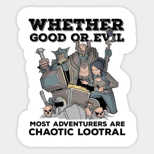 RPG Pnp Pen and Paper Fantasy Roleplaying Fun Meme Alignment Sticker